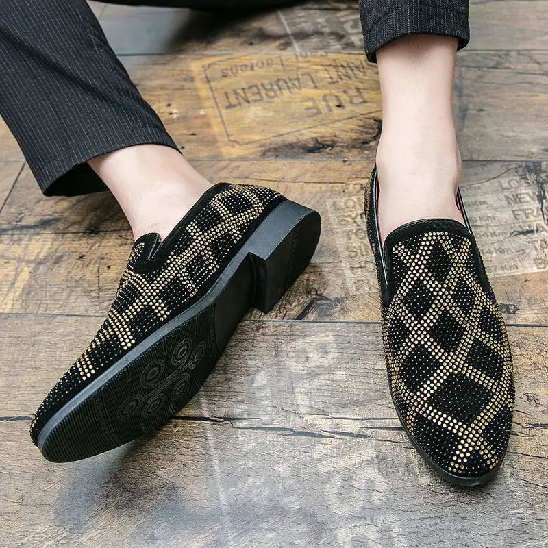 Amay Mocassin Men Dress Shoes Italian Designer Party Shoes for Men Formal Loafers Suede Shoes Men Mocassin Homme De Luxe Sapato