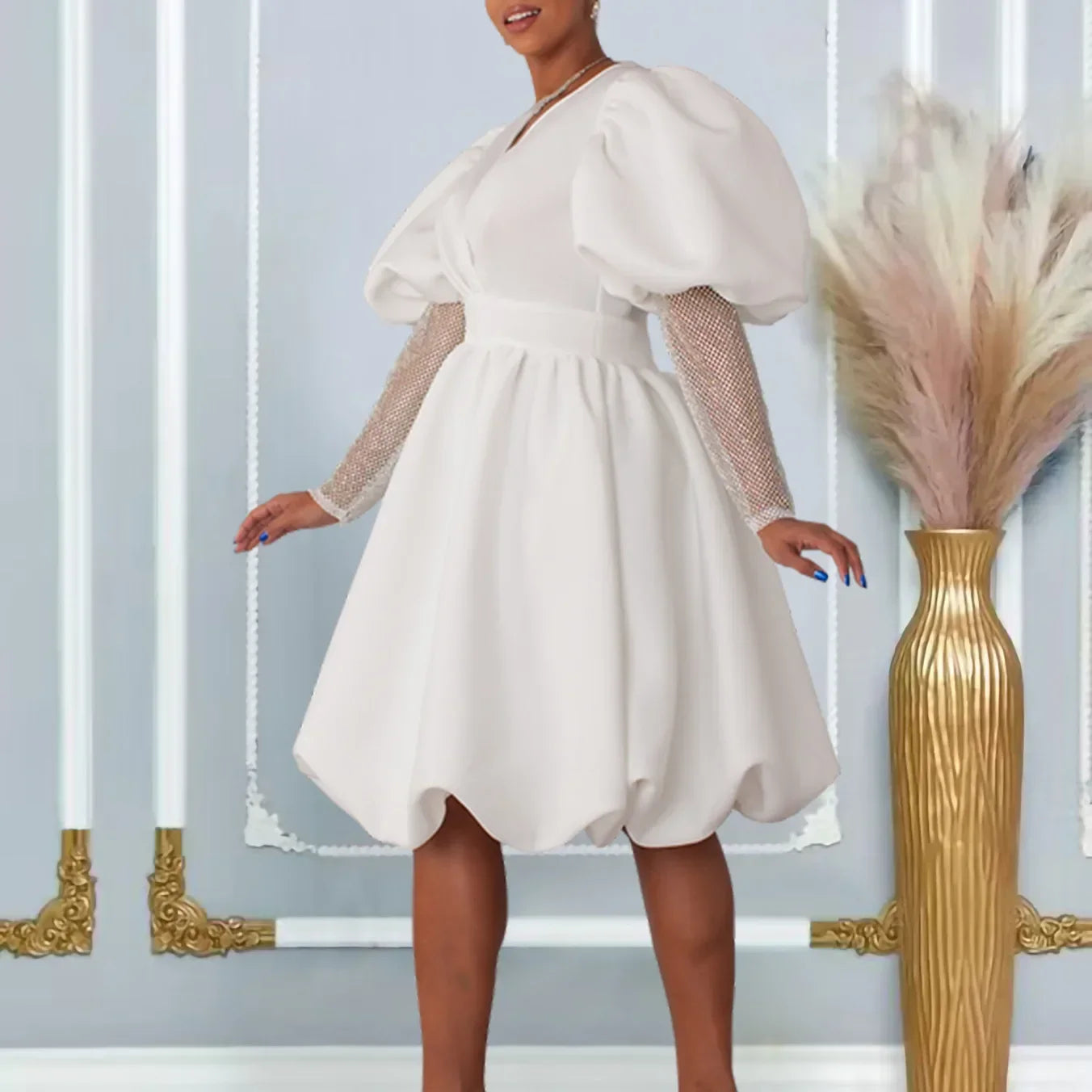 Maxy African Dresses for Women Elegant Dashiki Autumn Spring Maxy Dress Ladies Traditional African Clothing Fairy Dresses