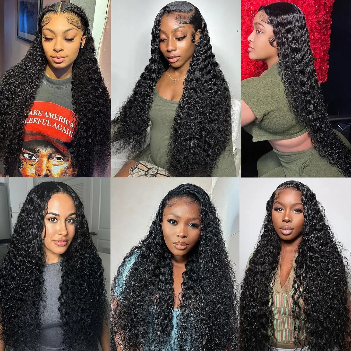 Maxy 250 Density Lace Frontal Human Hair Wig 13x6 HD Transparent Deep Wave Lace Front Wig PrePlucked 5x5 Glueless For Women