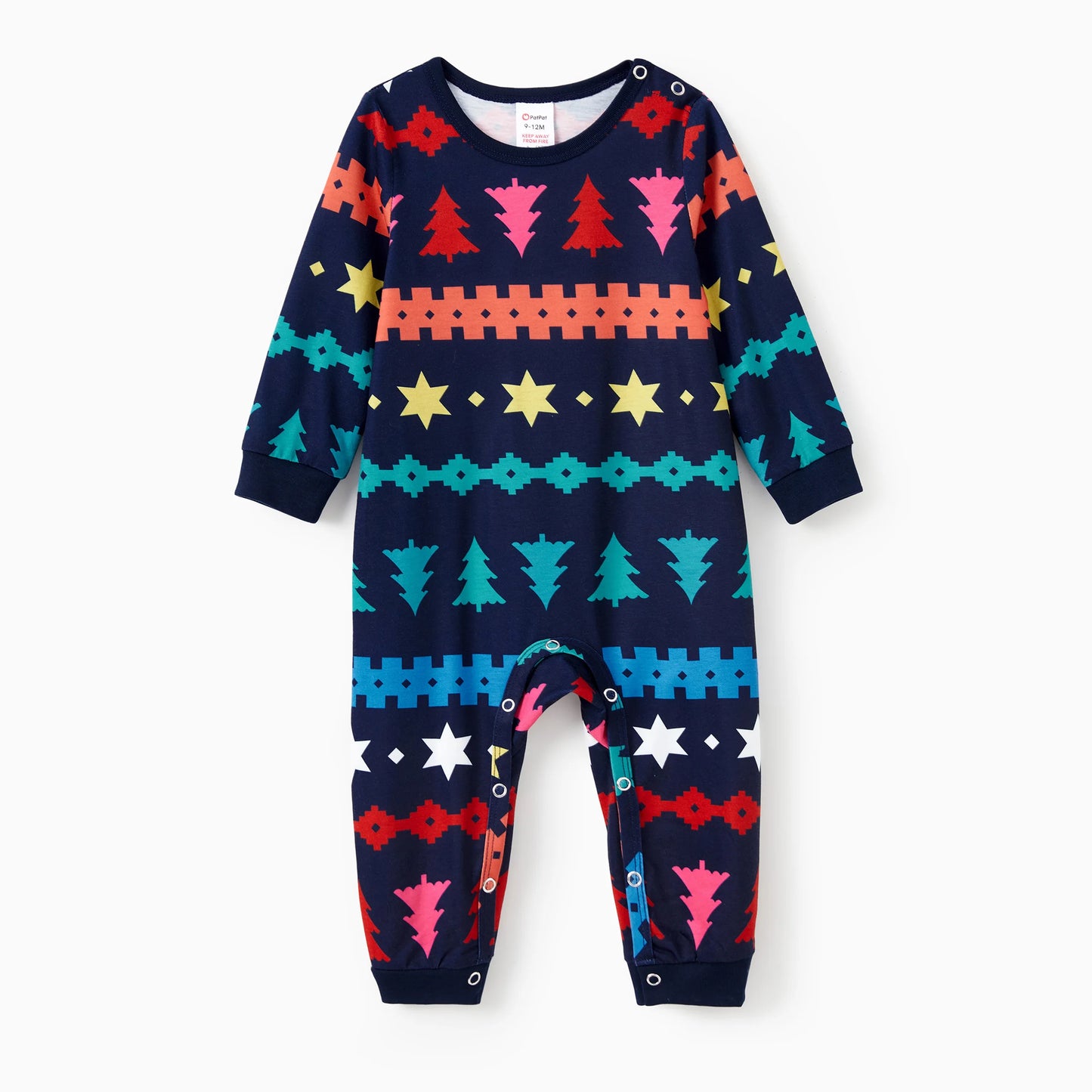 PatPat Max Christmas Pajamas Sets Family Matching Allover Xmas Tree/Star/Fair Isle Pattern