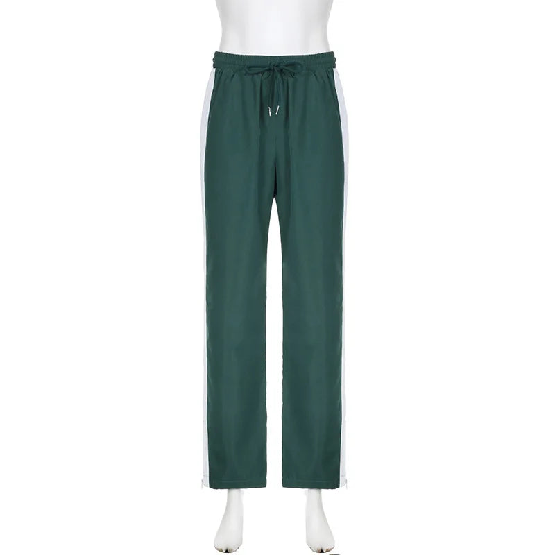 Casual Womens Set Zipper Jacket and Jogger High Waist Flared Pant Suit 2025 Fall Street Fashion Tracksuit Gym 2 Two Piece Sets