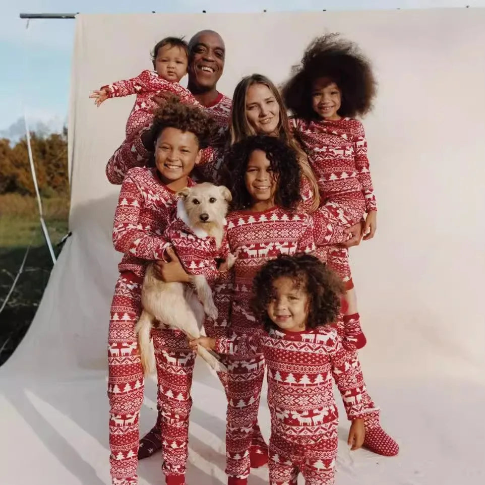 Maxy Christmas Pajamas Set Family Matching Outfits Adult Mother and Daughter Father Son Xmas Pyjamas Mommy And Me Pjs Clothes