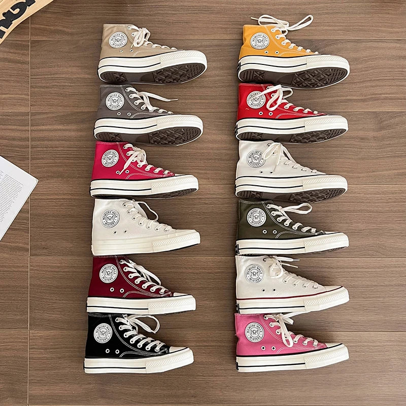 Maxy Women's Mid-top Skateboard Shoes Outdoor Lightweight Retro Sports Shoes Leisure Versatile Fashion Daily Commute Tenis De Mujer