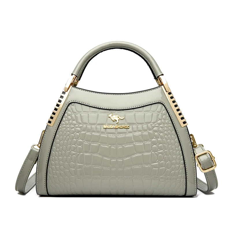Maxy High Quality Patent Leather Three Layers Women Shoulder Bags Luxury Designer Messenger Casual Tote Bag Large Capacity Hand bags