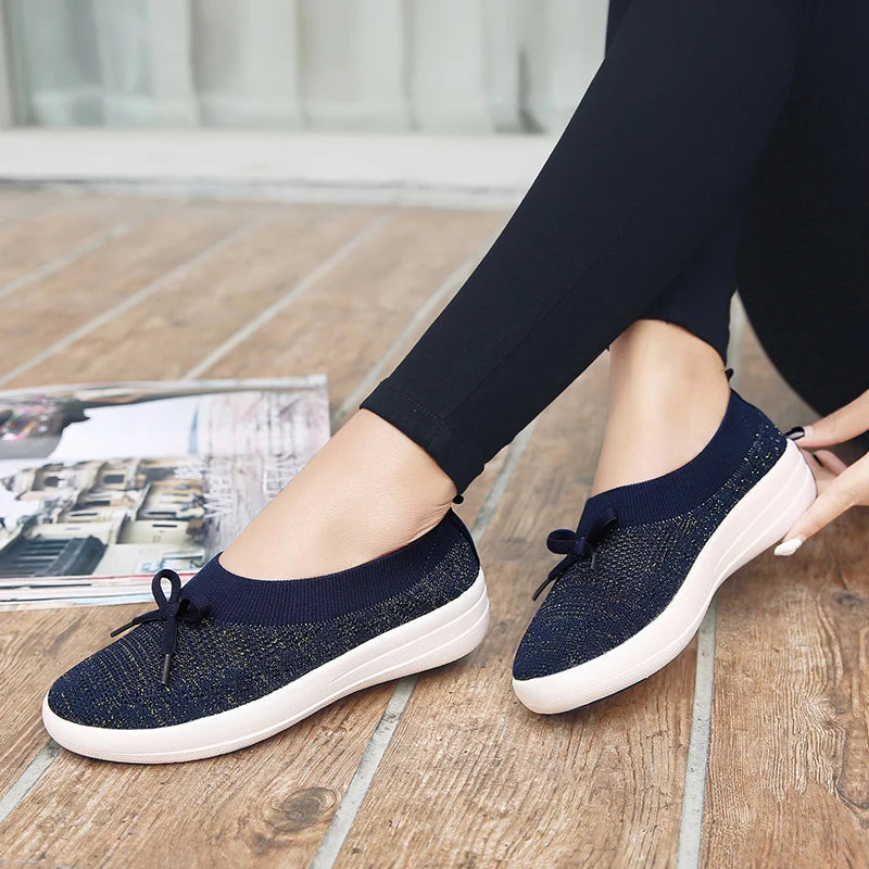 Maxy Women Flats Shoes Casual Mesh Sneakers Fashion Loafers Mesh Shoe Summer Breathable Tenis Comfortable Walk Sneaker For Female