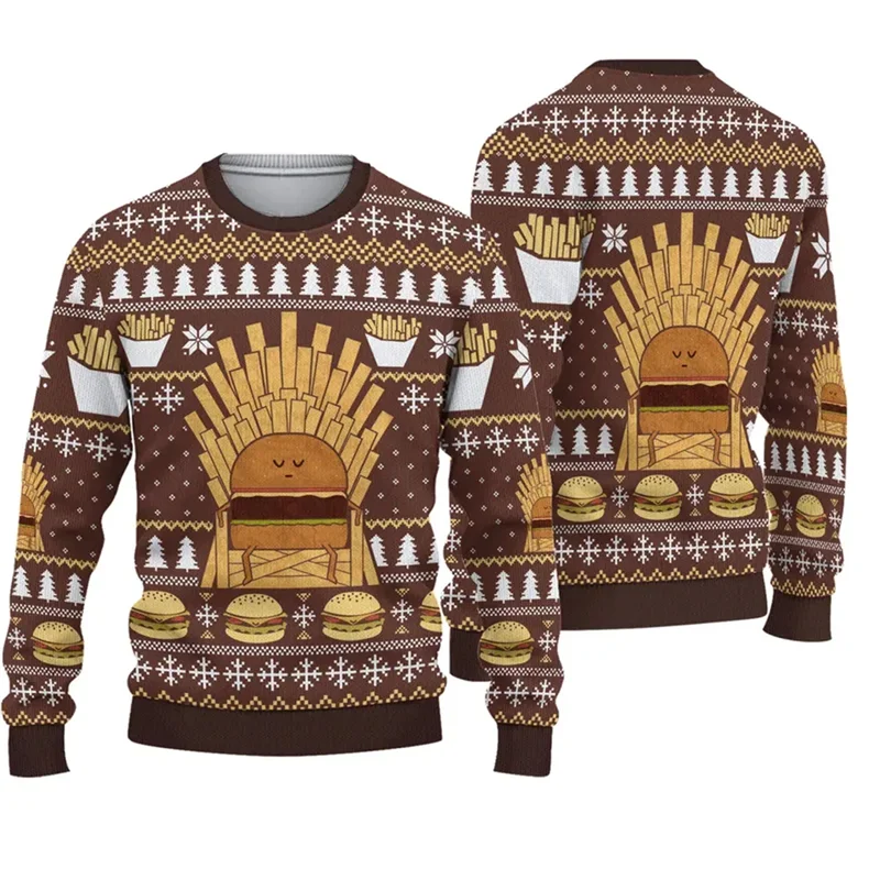 Maxy Fashion Spoof Ugly Christmas Sweater For Man Clothes Hip Hop Women Kids Men Sweatshirts Casual Pullovers Tracksuit Man Sweater