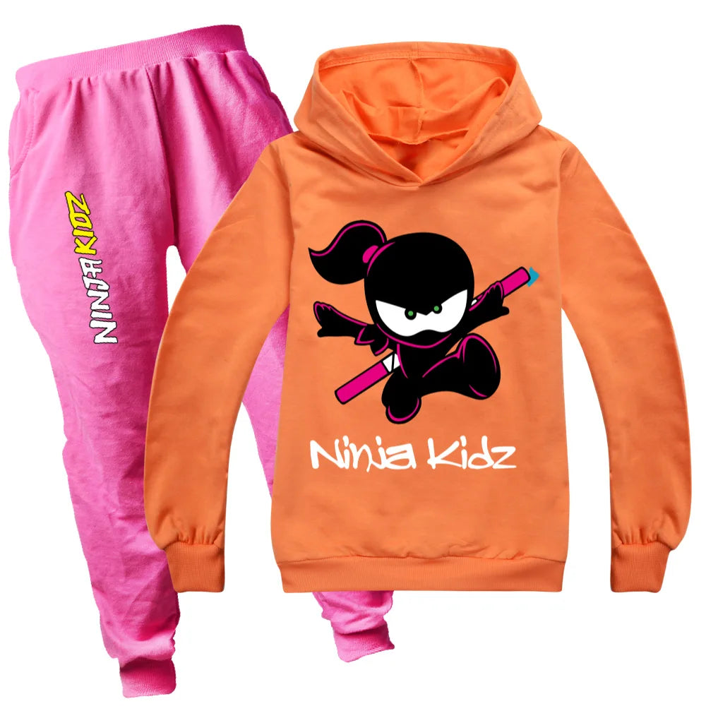 Maxy Fall Boys T Shirts Hoodies 2pcs Sets Toddler Girl Winter Clothes NINJA KIDZ Kids Christmas Clothing Fashion Children Outfits