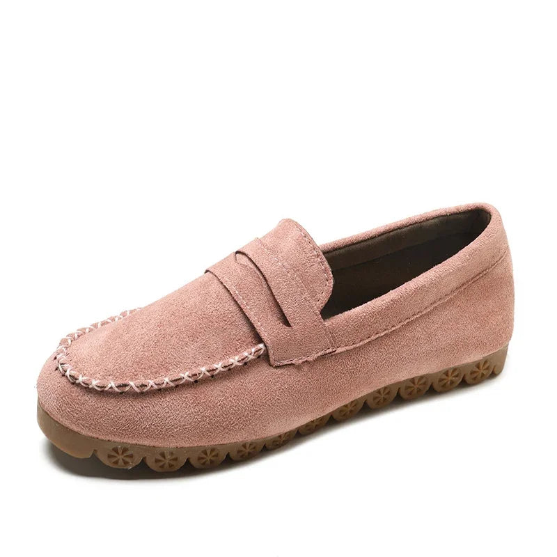 Maxy Women's Loafers Moccasins Woman Soft Bottom Non Slip Female Flats Shoes  Autumn Spring Slip On Sewing Ladies Lazy Shoes New