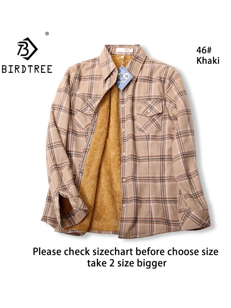 Maxy Women Plus Velvet Thicken Plaid Shirts Winter Warm Coat Jacket Brand Woman Clothes Fleece Tops Female Casual Outerwe T26701J