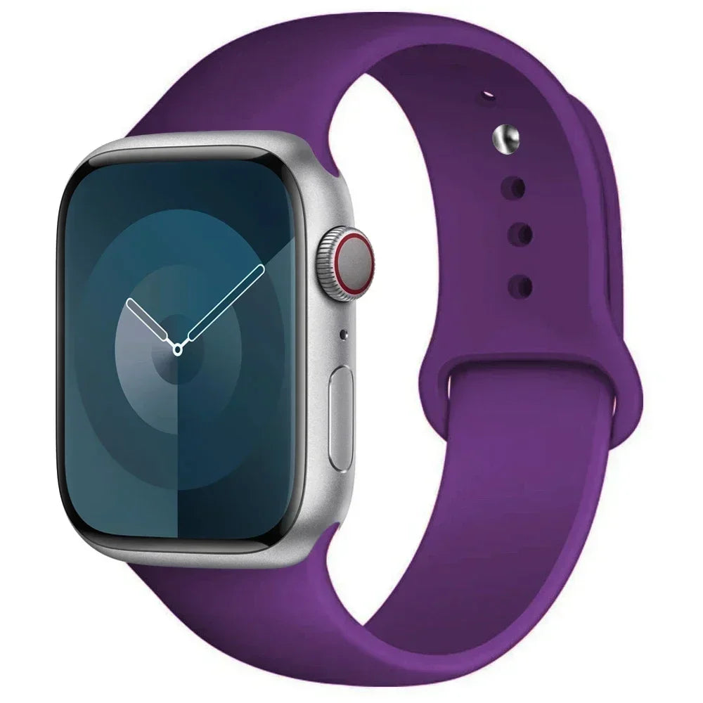 Maxy Silicone Band For Apple Watch strap 44mm 45mm 40mm 41mm 42-46mm sport bracelet iwatch series 8 7 6 5 4 9 10 11 SE-Ultra 2/3 49mm