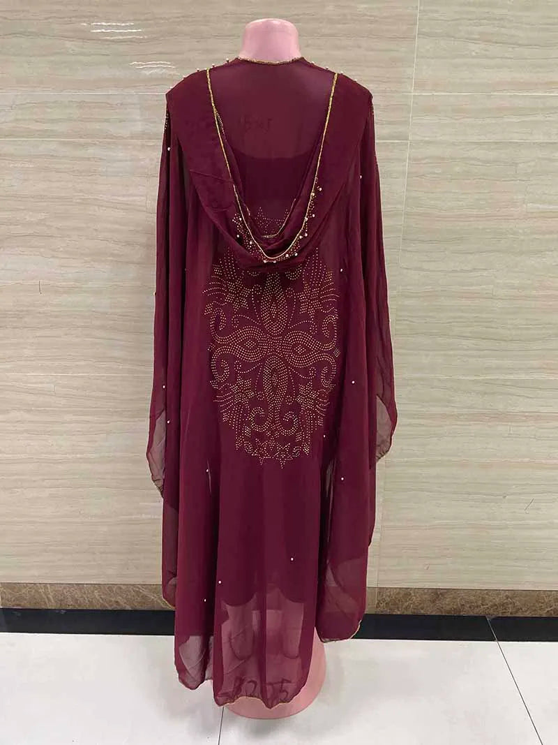 Amay Fashion African Sequined Dress Women Elegant Traditional Gown Gown Ladies Wedding Dress Women's Party Dress Muslim Dress