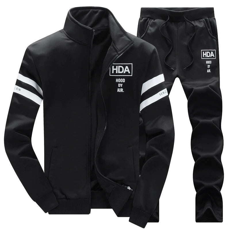 Visco Men Spring Sets Sportswear Tracksuit Hoodies Casual Hooded Sweat shirts+Pants Jacket+Pants 2 Pieces Men Moleton Masculino 9XL