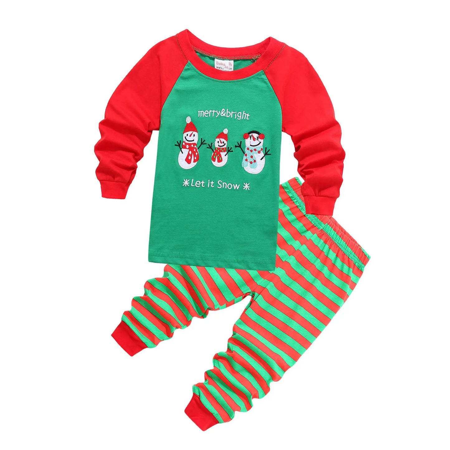 Kids Halloween Christmas Tops + Pant Cosplay Costume Boys Girls Santa Claus Print Pajamas Nightwear Home Clothing 2-7 Years