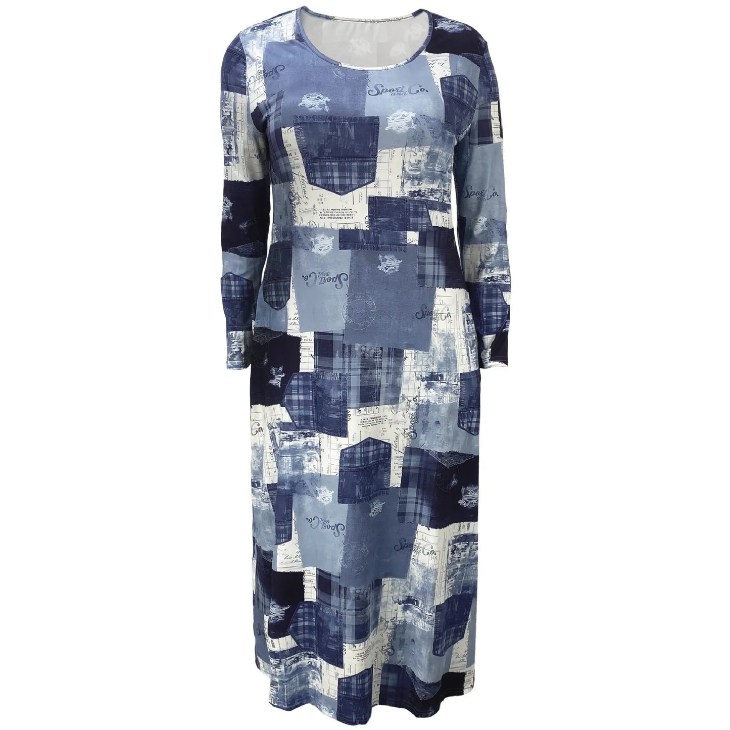 Maxy XL-5XL Plus Size Clothes Dresses Women Robes Summer Autumn Long Sleeve Street Style Casual 3XL 4XL Big Size Dress Oversize