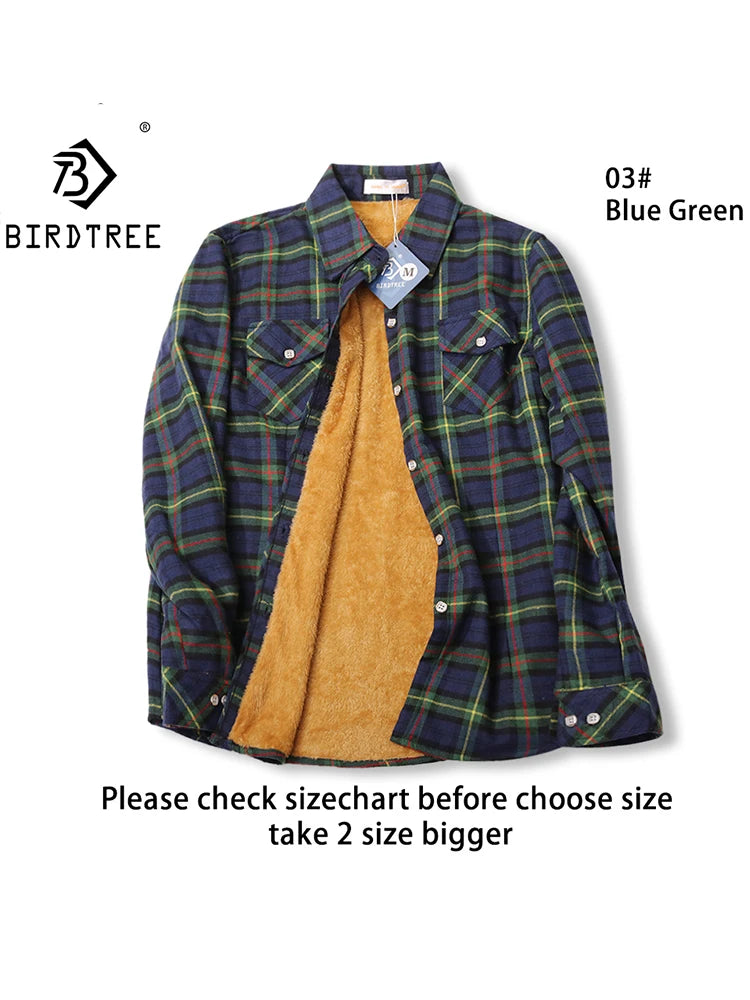 Maxy Women Plus Velvet Thicken Plaid Shirts Winter Warm Coat Jacket Brand Woman Clothes Fleece Tops Female Casual Outerwe T26701J