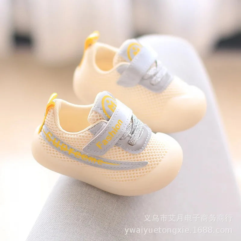 Maxy Boy Toddler Shoes Spring and Autumn New Soft Bottom Non-Slip Baby Mesh Shoes Baotou Toddler Girl Sneakers  Kids Shoes