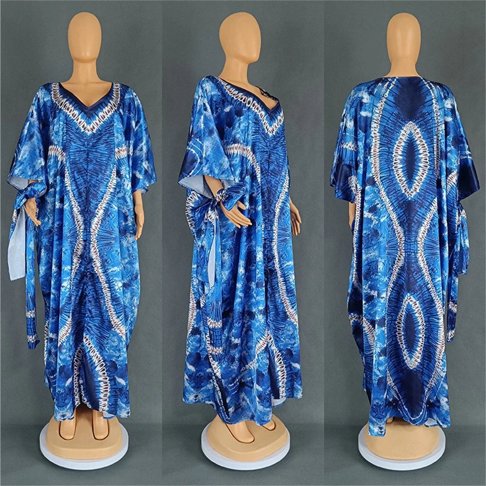 Maxy Dresses for Women Print Boubou Robe Muslim Dress Ankara Dashiki Africa Clothing Dubai Kaftan Turkey Abaya Vestidos