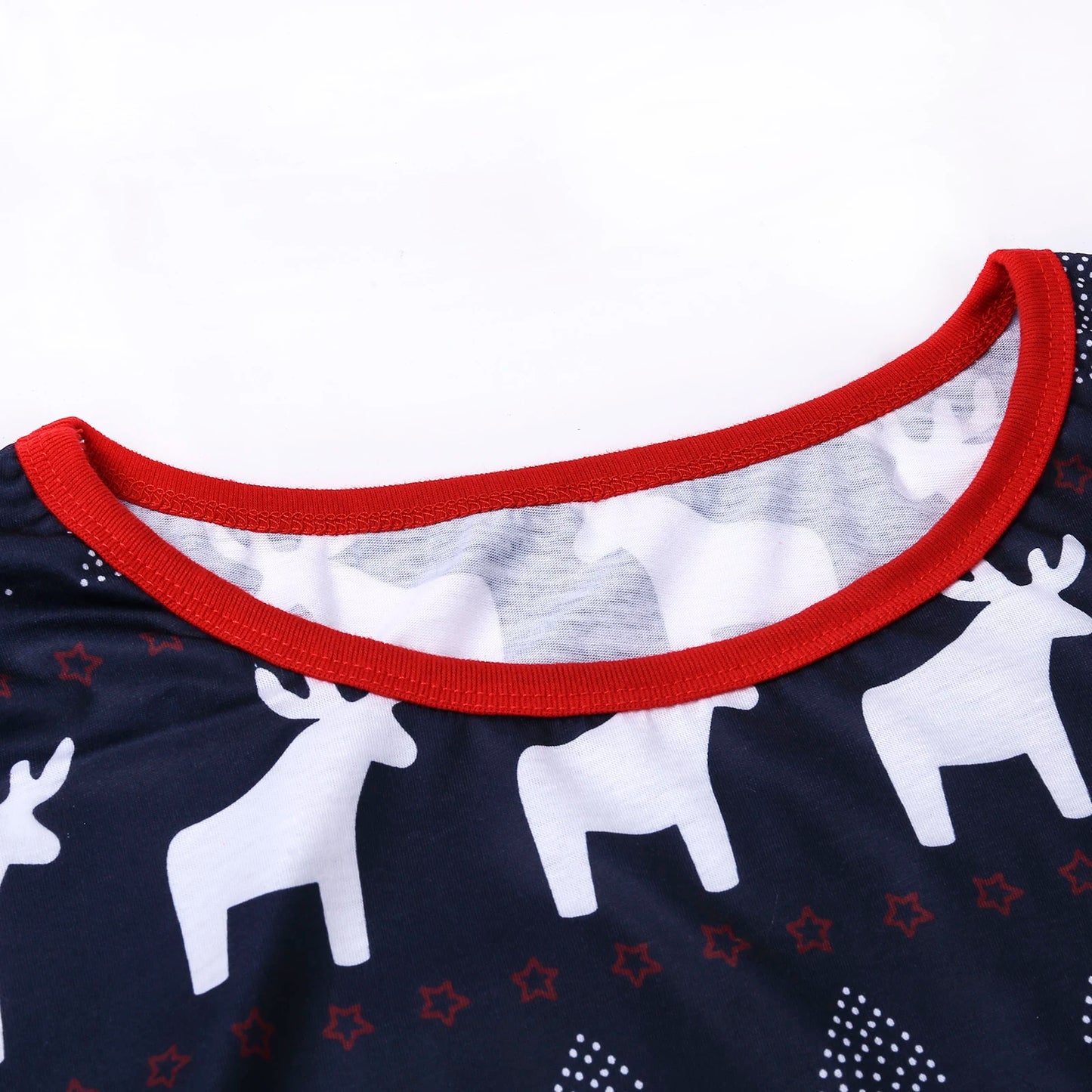 Family Christmas Pajamas Set Parents Kids Children Deer Print Home Sleepwear Nightwear Autumn Winter Matching Outfits