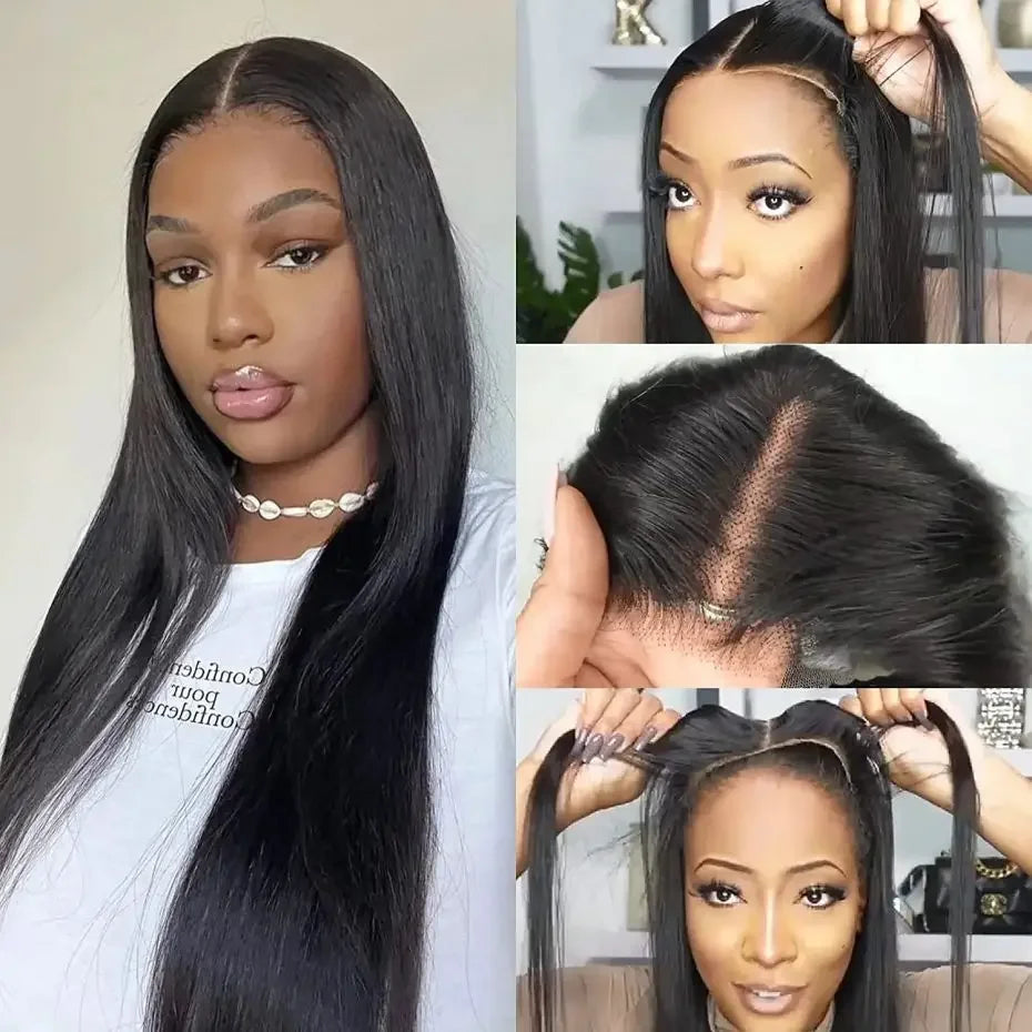 Maxy Pre Cut No Glue Bone Straight 6x4 Glueless Wigs Human Hair For Women Brazilian Glueless Wig Human Hair Ready To Wear Preplucked