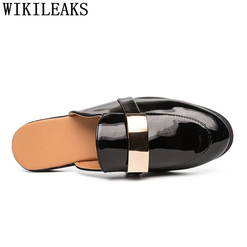 Maxy Black Half Shoes For Men Patent Leather Mens Shoes Casual Luxury Shoes Men Fashion Zapatos Charol Hombre Erkek Deri Ayakkabi