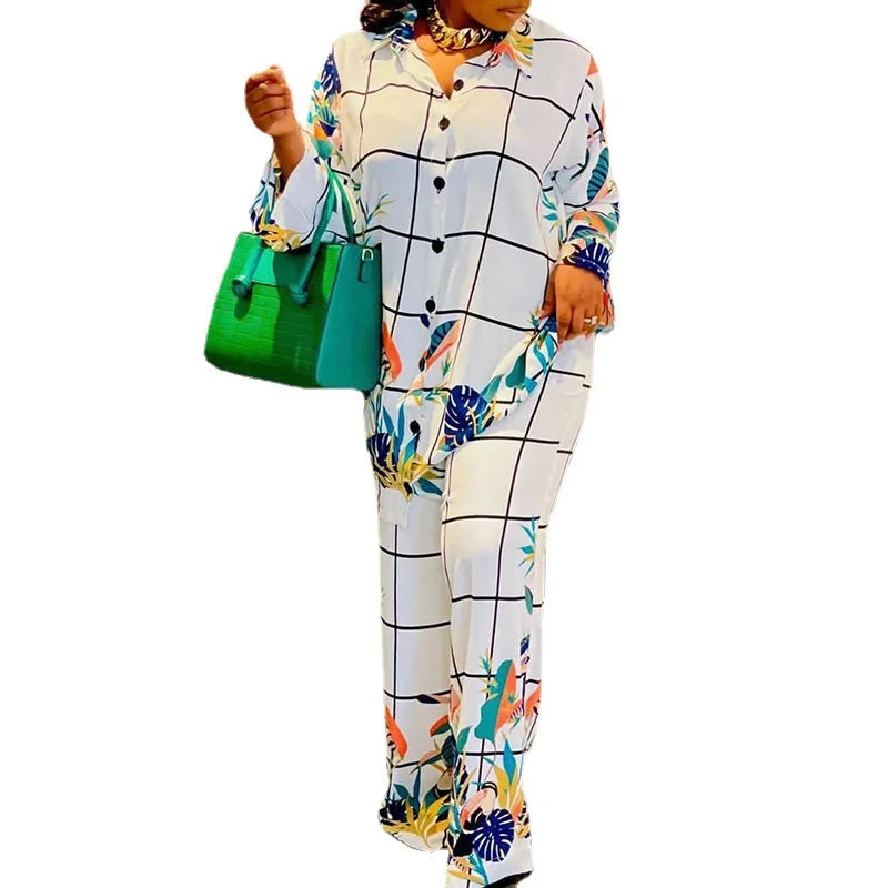 Maxy 2 Piece Set Africa Clothes 2024 African New Dashiki Fashion Suit Top and Trousers Super Elastic Party Plus Size For Lady