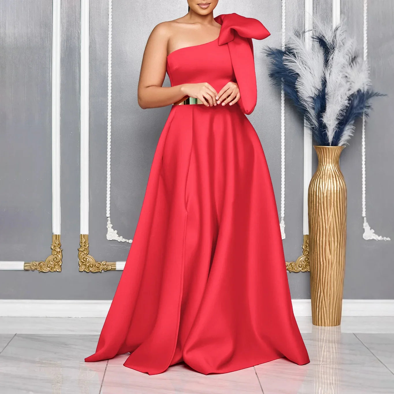 Amay Party Evening Dresses for Women Spring Elegant African Sleeveless Polyester Long Maxy Dress Dashiki African Clothes