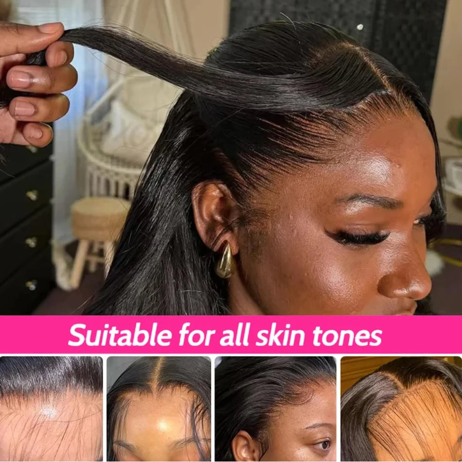 Maxy 13X4 Glueless Wig Human Hair Ready to Wear Pre-Cut Lace Wear And Go Glueless Wigs Straight Lace Front Human Hair Wig For Women