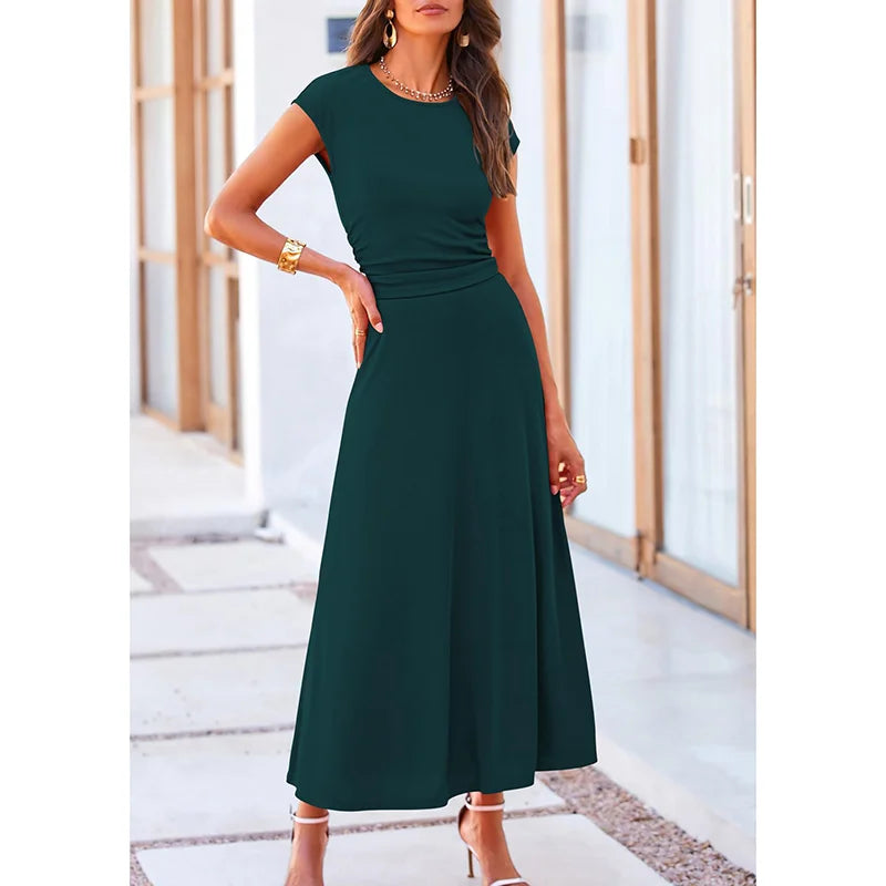 Maxy Summer Two Piece Dresses Sets Women Streetwear Short Sleeve Tee Shirt Top + High Waist Long Skirt Female Y2K Slim Fit Outfits