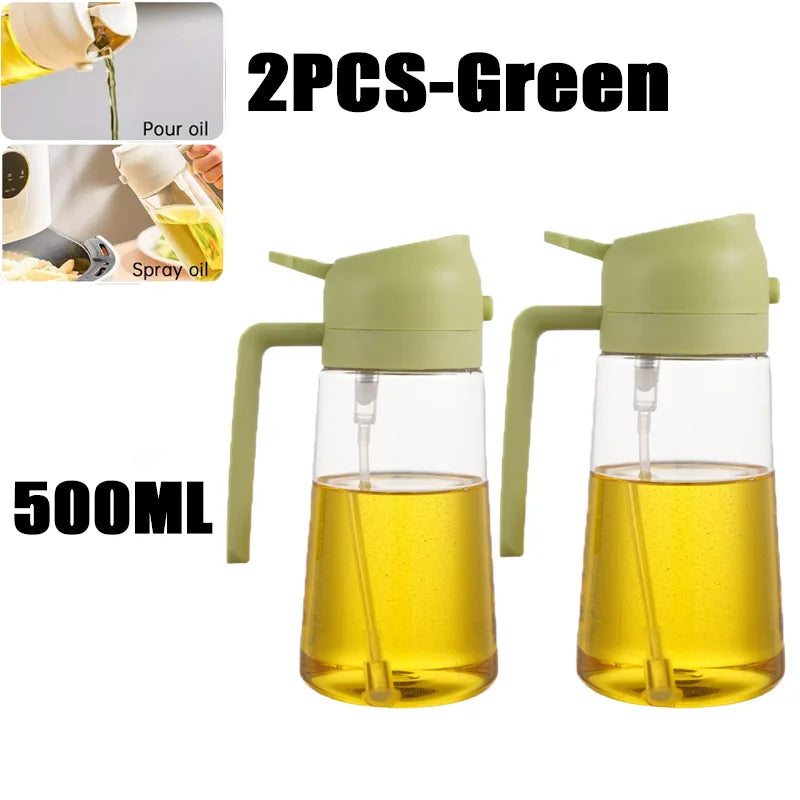 Maxy 200/300/500ml Oil Spray Bottle BBQ Cooking Olive Oil Sprayer Plastic Baking Oil Spray Empty Bottle Vinegar Bottle Or  Oil brush