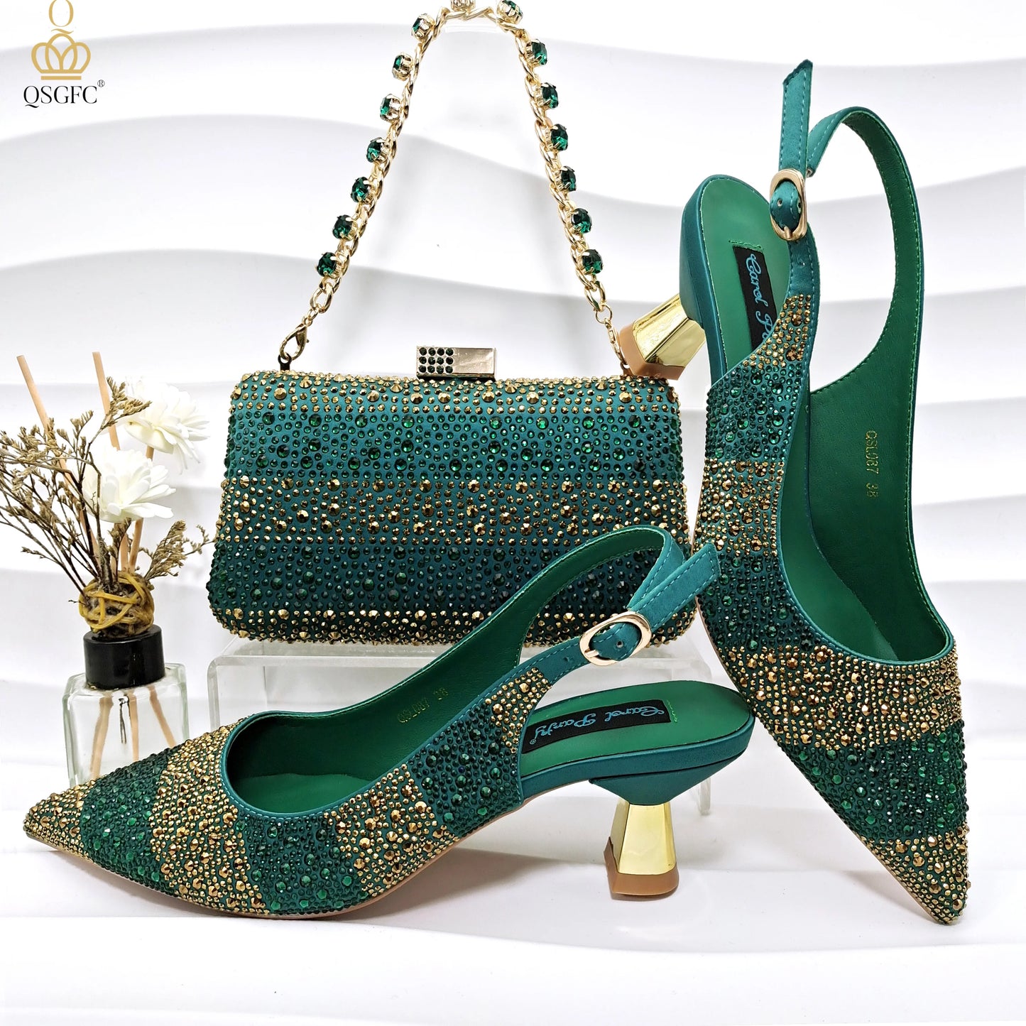 Maxy New Arrive Design Party Shoes with Matching Clutch Bag Hot African Wedding With Women Heel Shoes And Bag Set Party