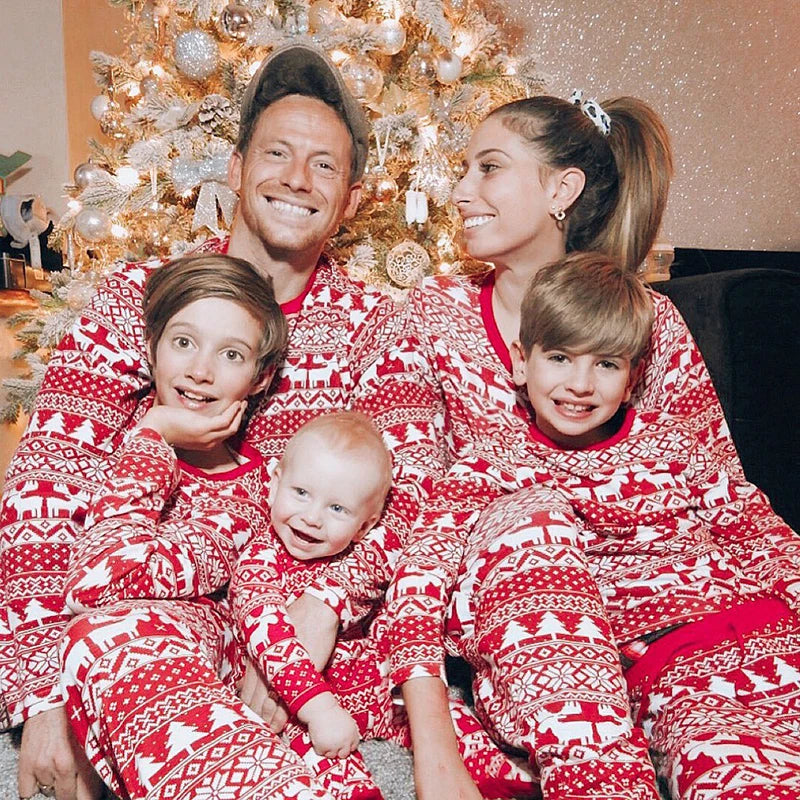 Maxy Christmas Pajamas Set Family Matching Outfits Adult Mother and Daughter Father Son Xmas Pyjamas Mommy And Me Pjs Clothes