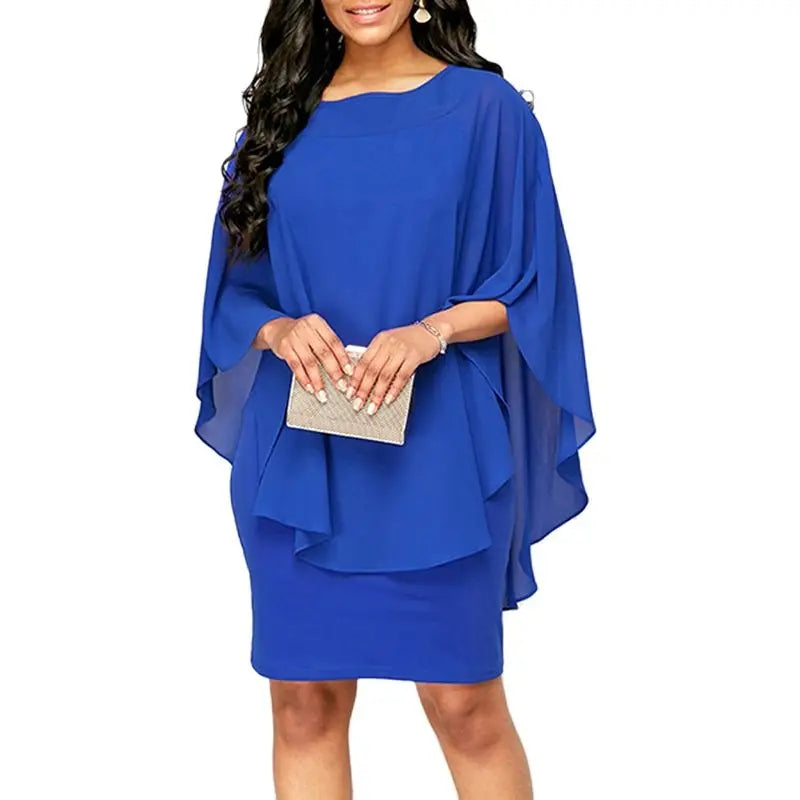 Maxy Women Mini Dress Fake  Suit Summer Style Solid Color O-Neck Casual Loose Plus Size Dresses Vestidos Casual Beach Dress