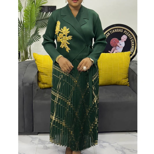 Maxy Fake 2 pieces robe Africans femme fashion African traditional dresses for woman dashiki evening dress africa clothing 2025