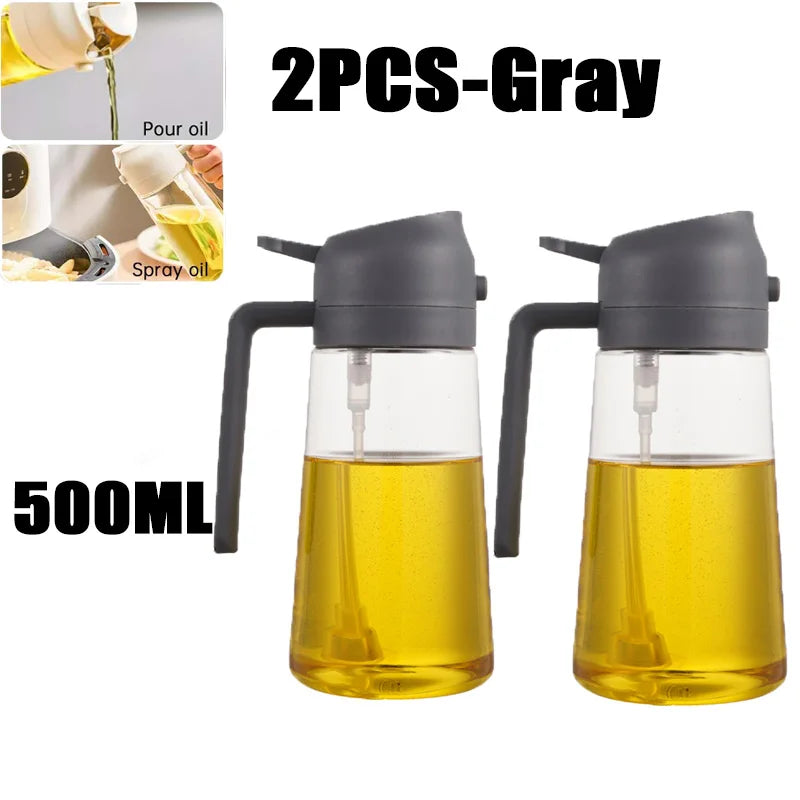 Maxy 200/300/500ml Oil Spray Bottle BBQ Cooking Olive Oil Sprayer Plastic Baking Oil Spray Empty Bottle Vinegar Bottle Or  Oil brush