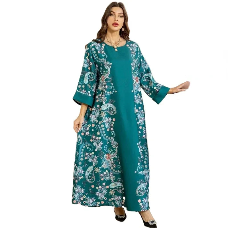 Amay For Women Dubai Luxury African Muslim Fashion Dress Caftan Marocain Evening Party Dresses Boubou Robe Djellaba Femme