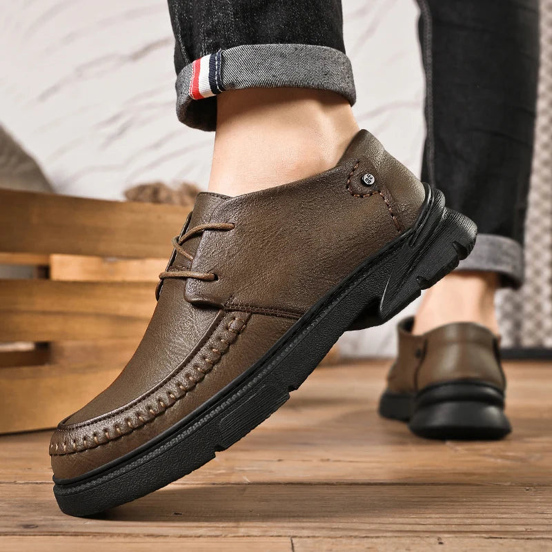 Visco Four Seasons Men's Casual Shoes Retro and high-quality styles Office and Business Outdoor comfortable adult shoes luxury