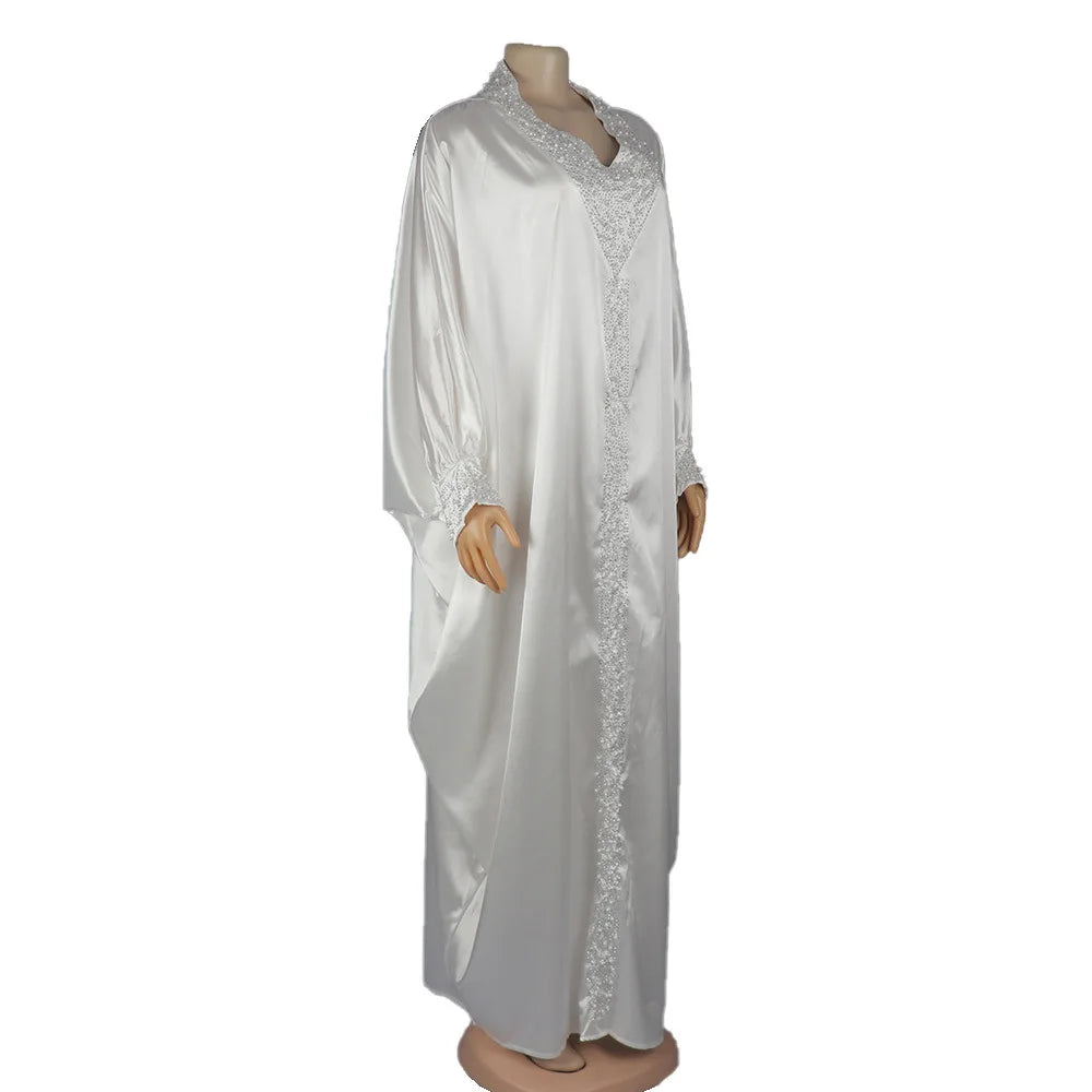 Amay Plus Size Dresses For Women Dubai African Abayas Wedding Party Long Sleeve Robe Turkey Wears Boubou Femme Style Africain
