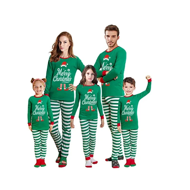 Christmas Family Matching Pajamas Set Mother Daughter Father Son Family Matching Outfit Clothes Baby Romper Sleepwear Pyjamas