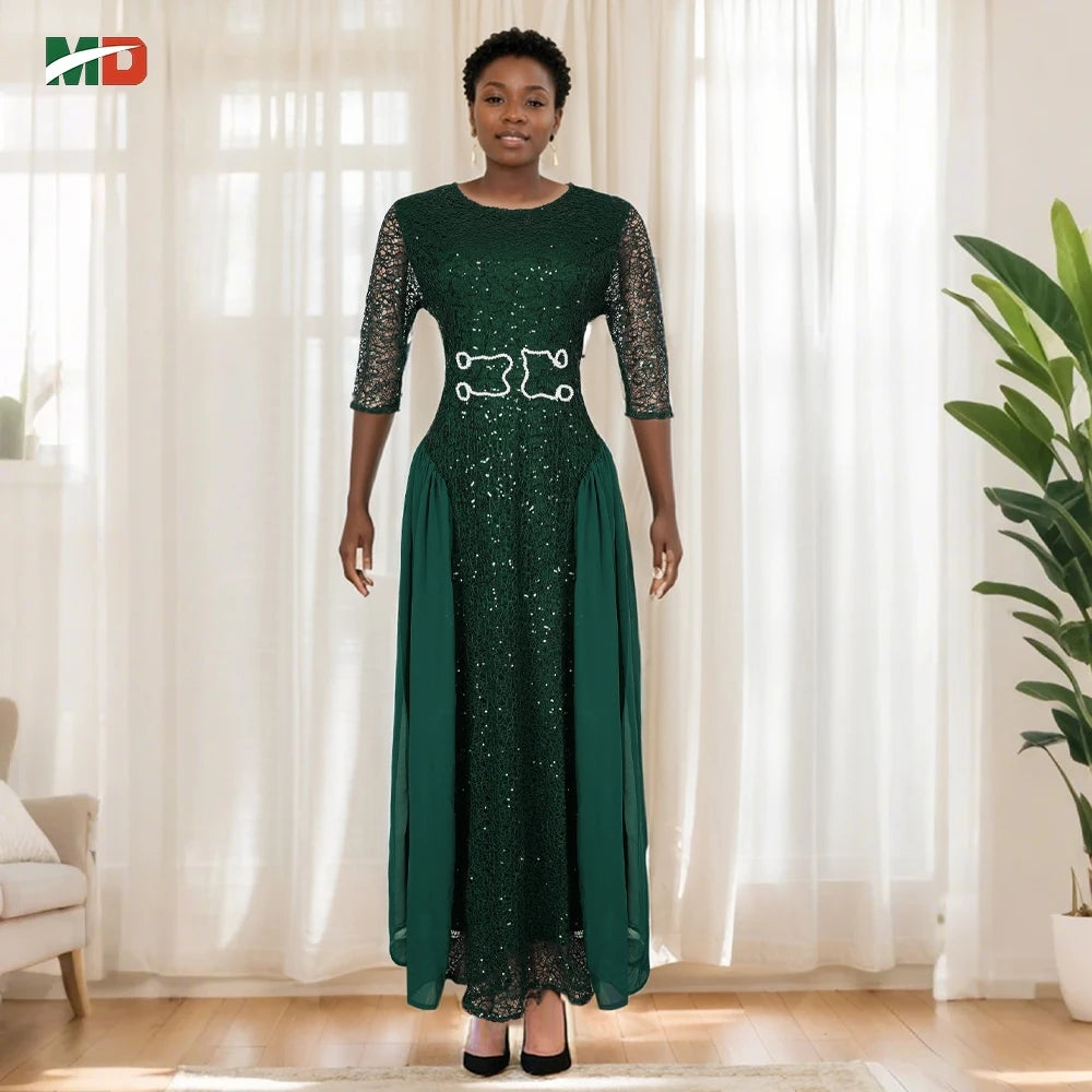 Maxy African Turkey Plus Size Dresses Women Fashion Dashiki Ankara Boubou Robe Femme Musulmane Lady Africa Party Wedding Clothing