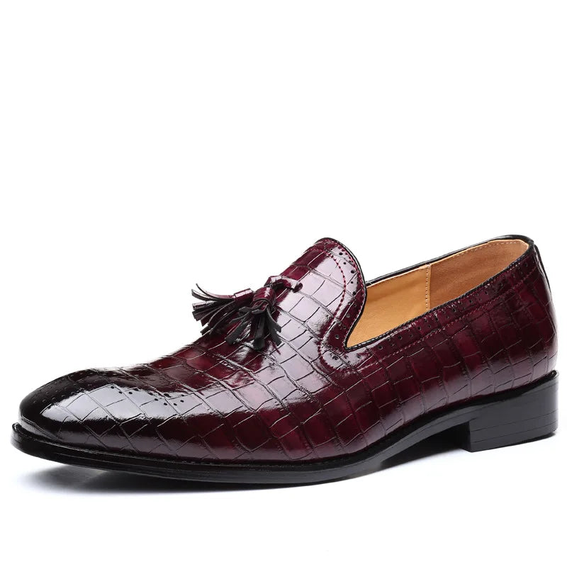 Amay New Italian Men's Dress Shoes Big Size Loafers Classic Tassel Comfortable Business Office Men Casual Shoes Formal Wedding Shoes