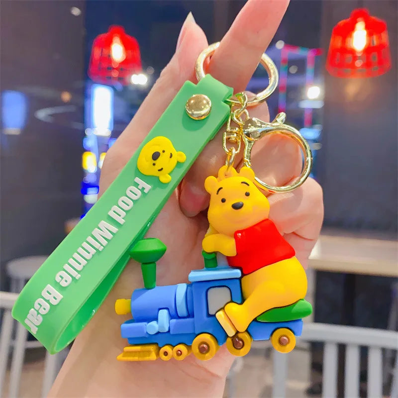 Maxy Anime Disney Figure Villain Maleficent The Evil Queen Cruella Silicone Keychain Bag Key Ring Pendant Children Toy Birthday Gifts