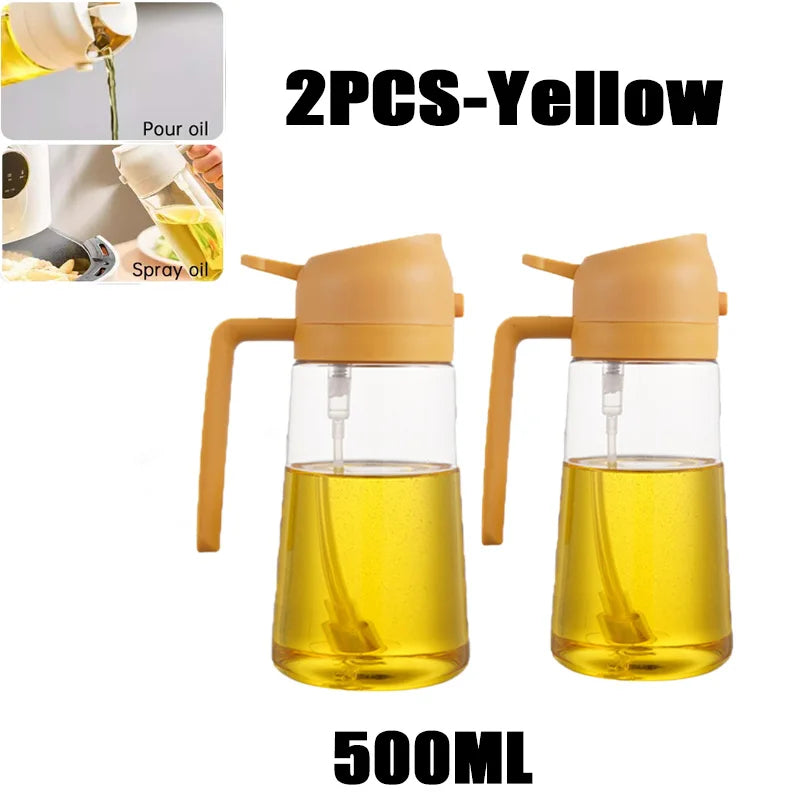 Maxy 200/300/500ml Oil Spray Bottle BBQ Cooking Olive Oil Sprayer Plastic Baking Oil Spray Empty Bottle Vinegar Bottle Or  Oil brush