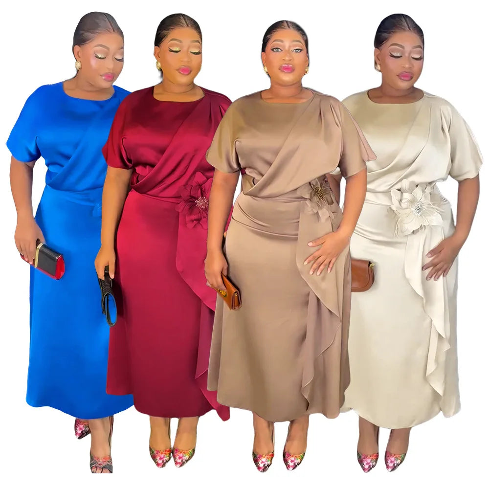 Amay Dresses for Women Plus Size Clothes Dashiki Ankara Turkey Outfits Gown Elegant Muslim Wedding Party Long Dress