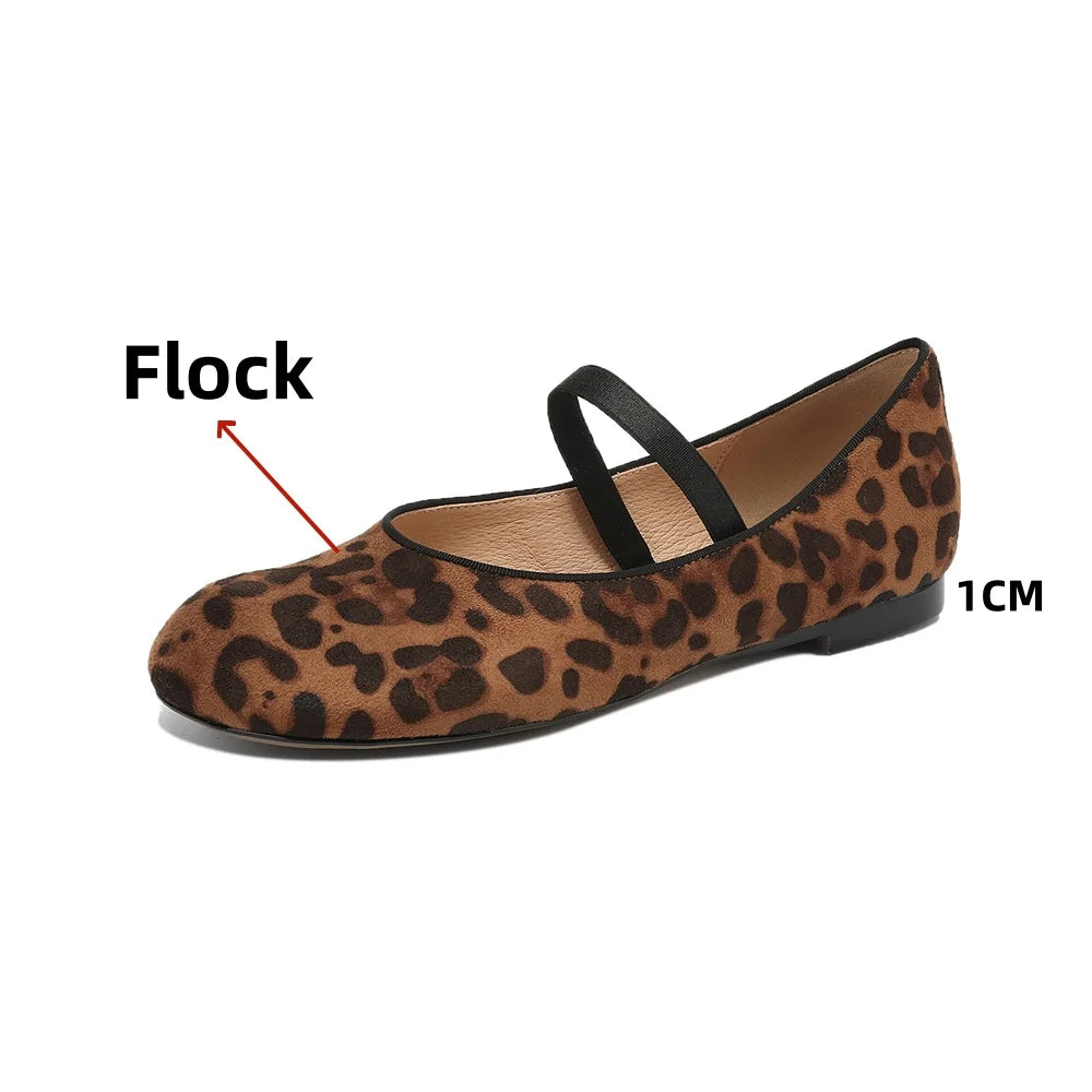 Maxy FEDONAS Shoes For Women Hand Stitch Casual Streetwear Ballet Flats Female Leopard Silver Gold Flats Shoes Loafers