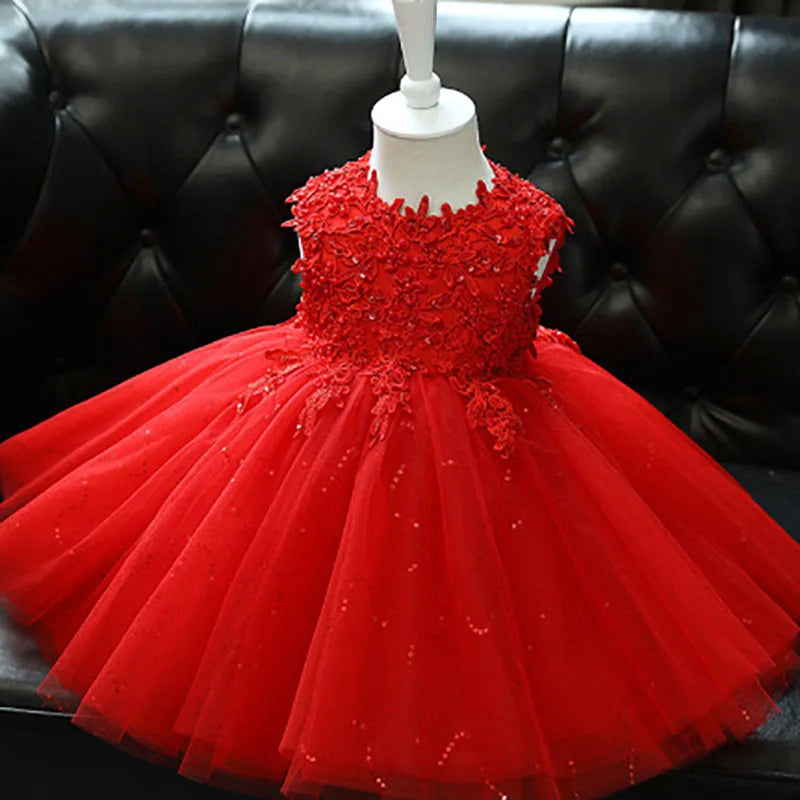 Maxy Princess Satin Lace Beading Bow Flower Girl Dress Children First Communion Dress Ball Gown Wedding Party Dress Birthday Show