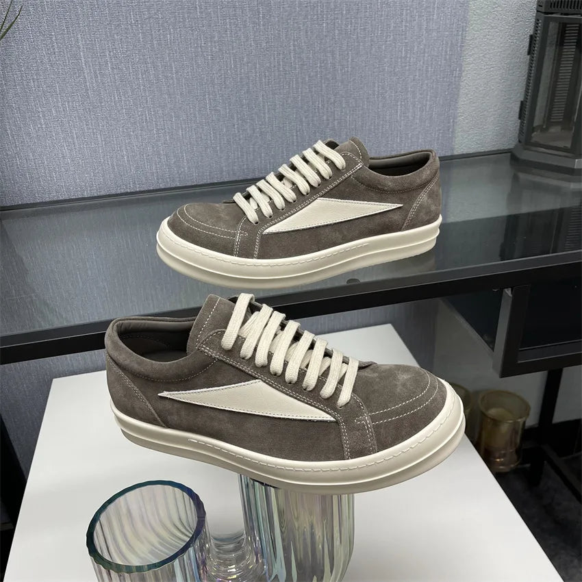 Visco Men Shoes Low Top Women Casual Lace Up Suede Leather Luxury Trainers Vintage Trendy Designer High Quality Sneakers