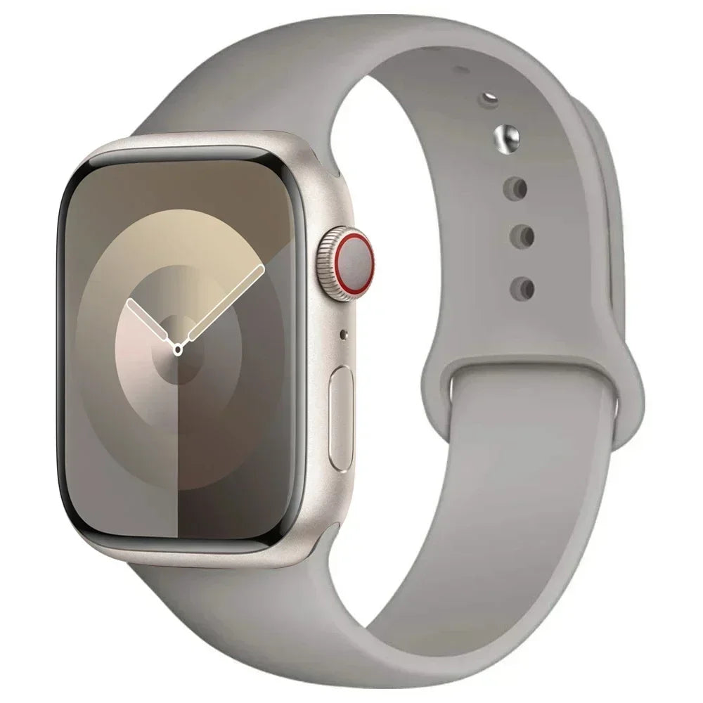 Maxy Silicone Band For Apple Watch strap 44mm 45mm 40mm 41mm 42-46mm sport bracelet iwatch series 8 7 6 5 4 9 10 11 SE-Ultra 2/3 49mm