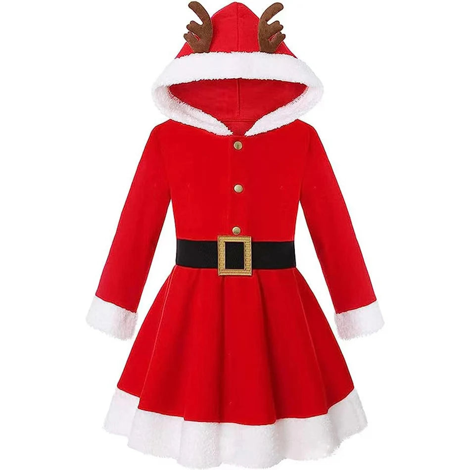 Maxy Boys Girls Christmas Fairy Outfits Kids Christmas Santa Claus Fantasy Costume Children Family Matching Celebration Outfits