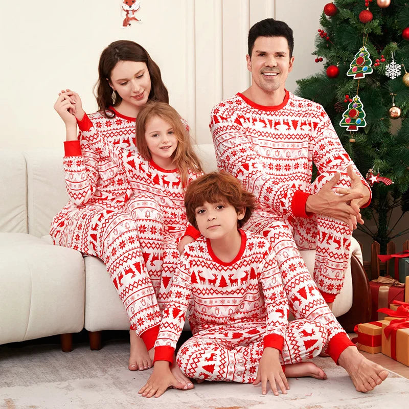 Maxy Christmas Matching Family Pajamas New Year Xmas Pyjamas Adult Child Clothing Outfits Father Mother Kids Baby Dog Clothes