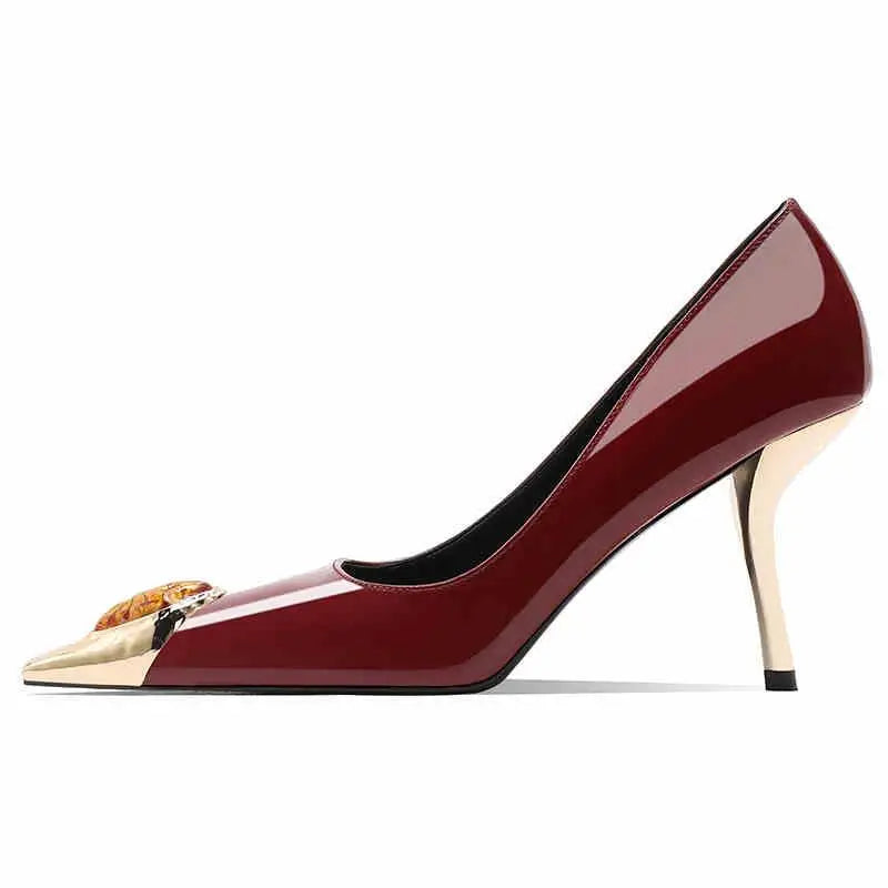 Visco Woman shoes New Star Style elegant Women's High Heels Brand Pumps Pointed Toe Rhinestones Fashion Party Prom Ladies Shoes